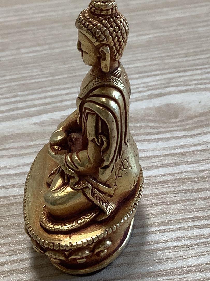 チベット仏教 歓喜天 ミニ 釈迦 如来 6cm 銅製 ミニチュア仏像 仏陀